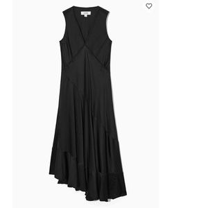 COS ASYMMETRIC SATIN MIDI DRESS
